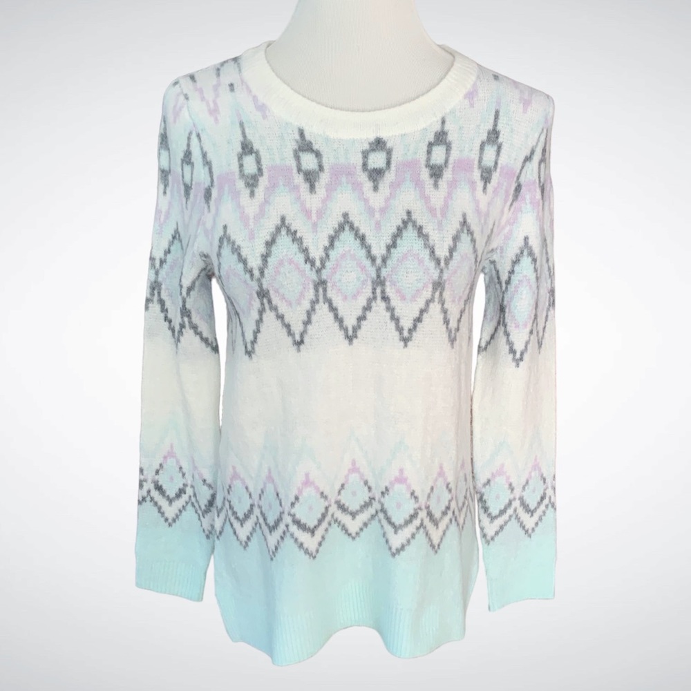 NWT GAP Pullover Sweater Pastel Diamond-Pattern